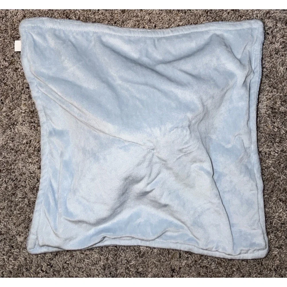 Carter's Brown‎ Puppy Dog Blue Security Blanket Super Soft Plush Baby Lovey EUC